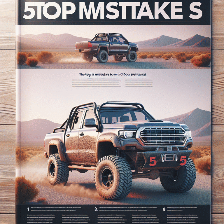 « Devenir un pro de l’aménagement VASP : Les pièges à éviter lors de l’achat d’un pick-up