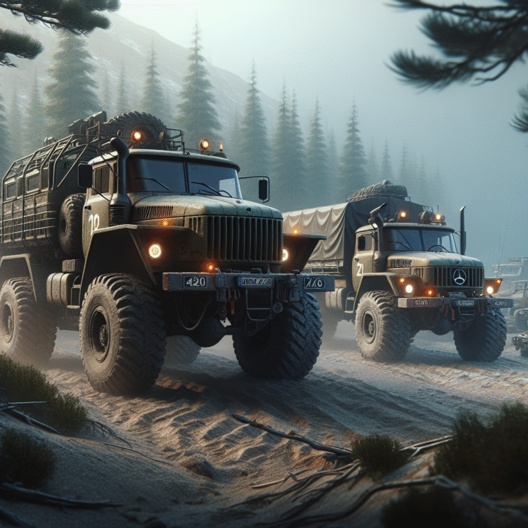 « Exploration tout-terrain ultime avec le robuste camion 6×6 »